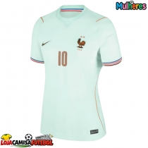 Camisa de Futebol França Kylian Mbappe #10 Equipamento Secundário Mulheres Mundo 2026 Manga Curta